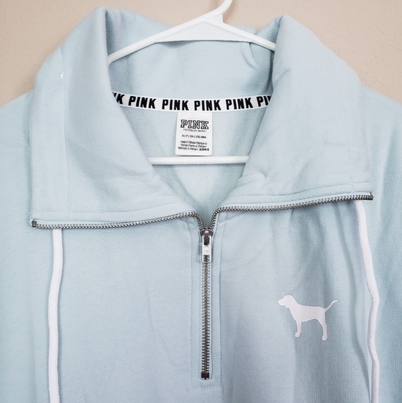 Pink quarter zip lace up pullover - Picture 2 of 3